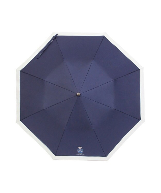 MOONBAT 【WEB限定/遮光率100%/遮熱/UV】POLO RALPH LAUREN（ポロ ラルフローレン）晴雨兼用日傘 ポロベア バイカラー 折りたたみ傘 楽折 ネイビー×オフ