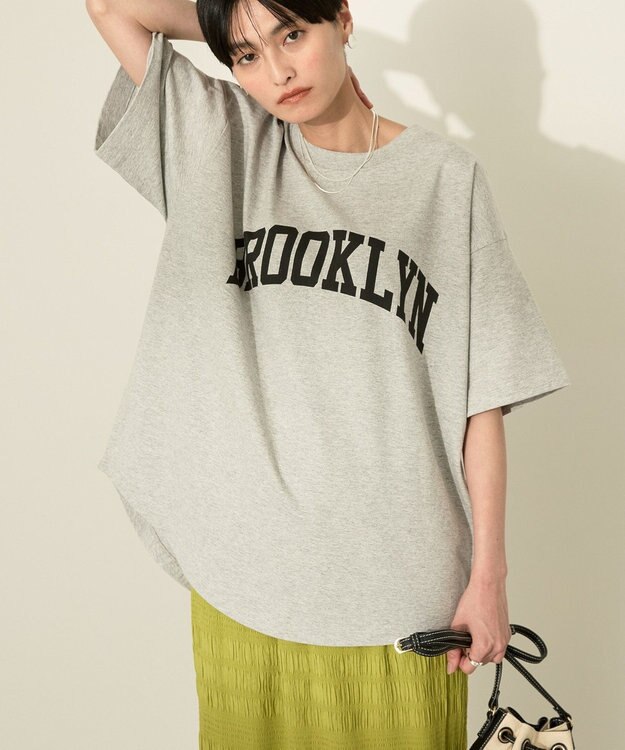AMERICAN HOLIC BROOKLYN カレッジロゴBIGTシャツ Gray Mixture