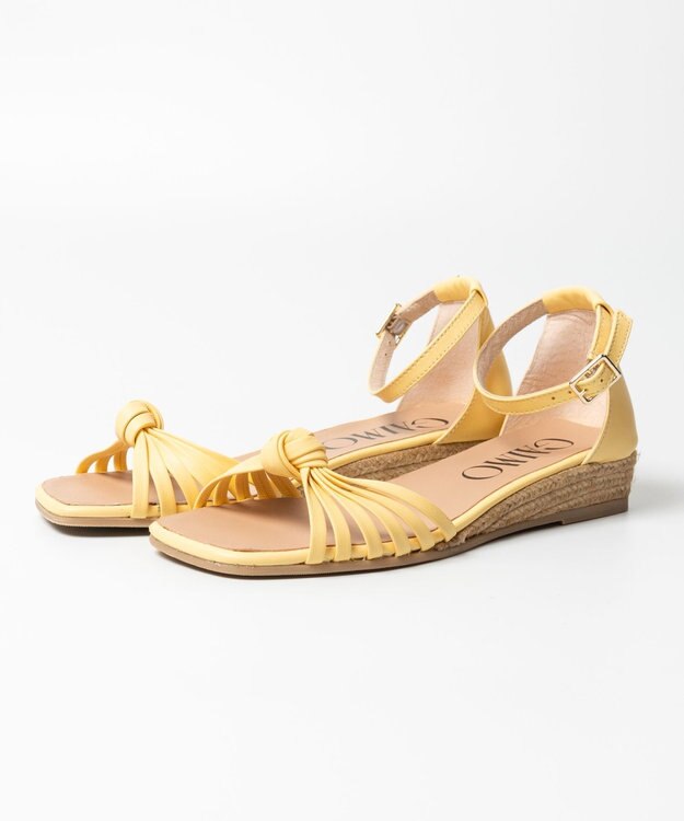 gaimo 【GAIMO/ガイモ】スクエアジュートサンダル イエロー