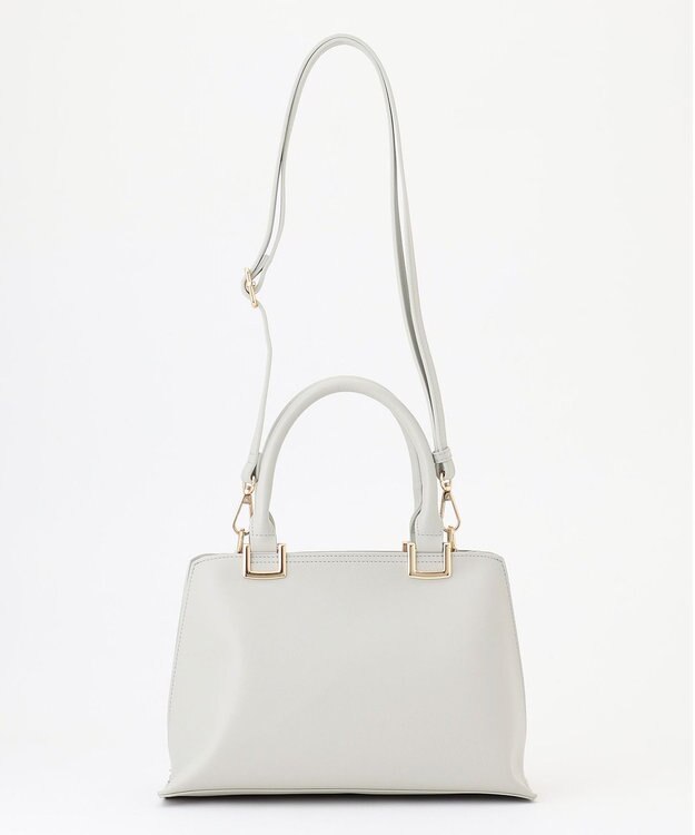 ANY 【2WAY】メタルハンドルバッグ ライトグレー