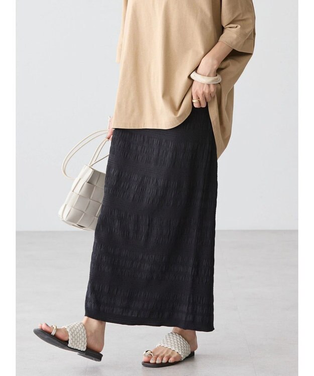 AMERICAN HOLIC シャーリングタイトスカート Black