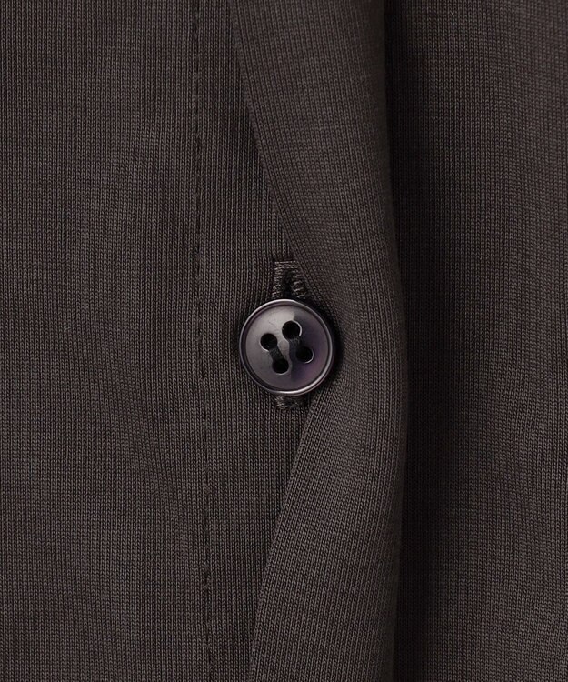 ICB 【洗える】ブラウスライクジャージー ボウタイデザインカットソー バーントブラウン系