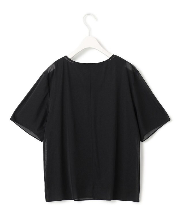ICB 【洗える】シアージャージ カットソー ブラック系