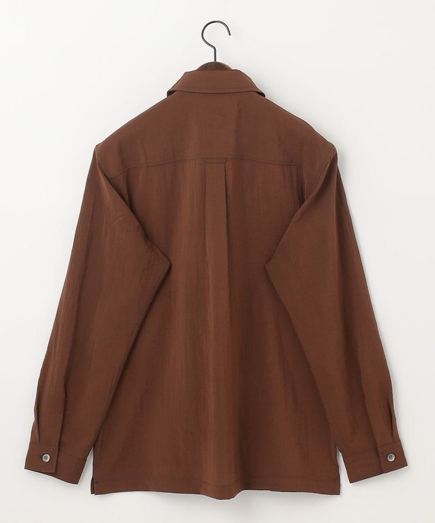 JOSEPH ABBOUD 【キングサイズ・サスティナブル】リンクルマイヤー シャツアウター ブラウン系