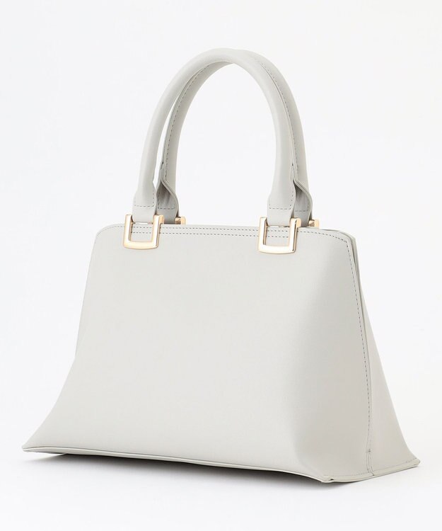 ANY 【2WAY】メタルハンドルバッグ ライトグレー