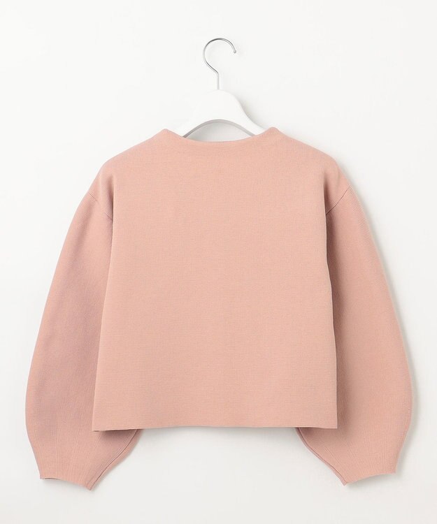 Feroux 【洗える】パールニットジャケット ピンク系