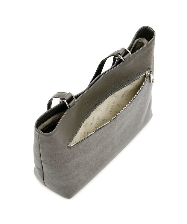 IBIZA リンピード　牛革　セミショルダーバッグ グレー