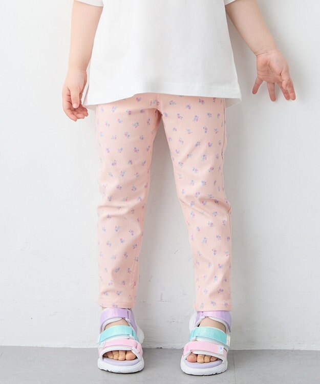 ANY KIDS 【洗濯機可能】ときめきストレッチ 総柄パンツ 花柄