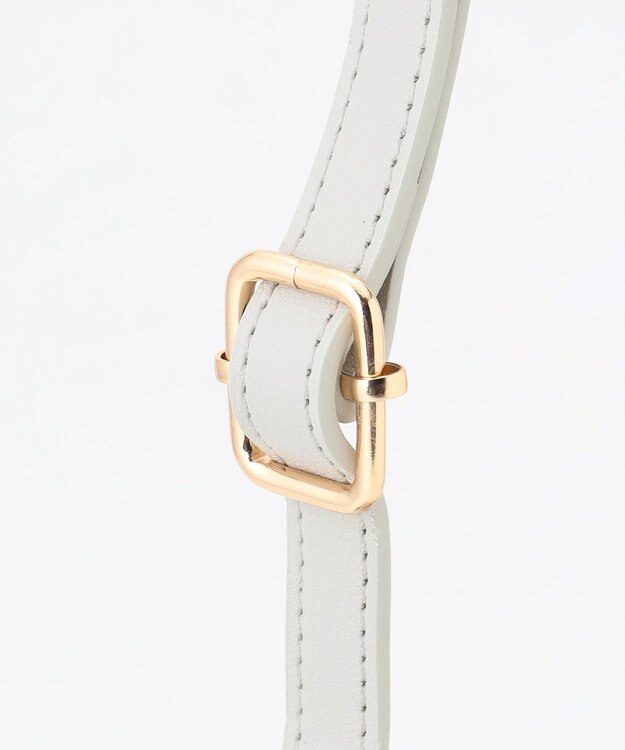 ANY 【2WAY】メタルハンドルバッグ ライトグレー