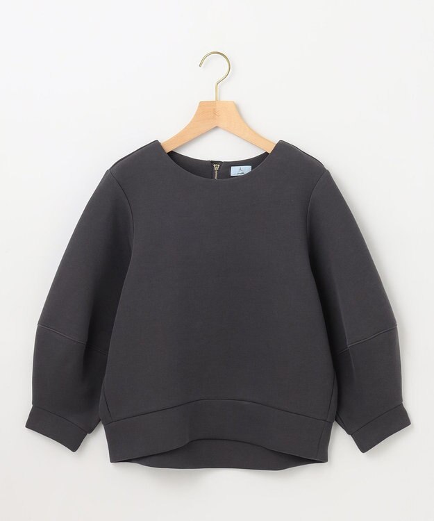組曲 【WEB限定】パフスリーブ スウェットライクトップス グレー系