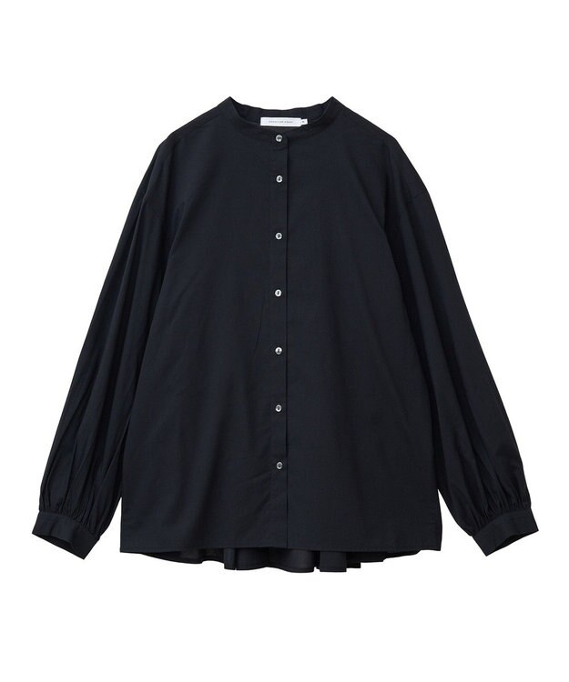 AMERICAN HOLIC イージーケアバックフリルバンドカラーシャツ Black