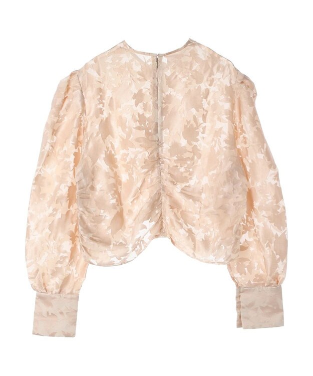 Green Parks AnriettMusee 花柄オパールシャーリングブラウス Beige