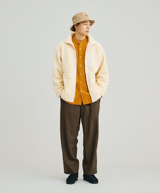 J.PRESS YORK STREET 【UNISEX】ボアブルゾン アイボリー系