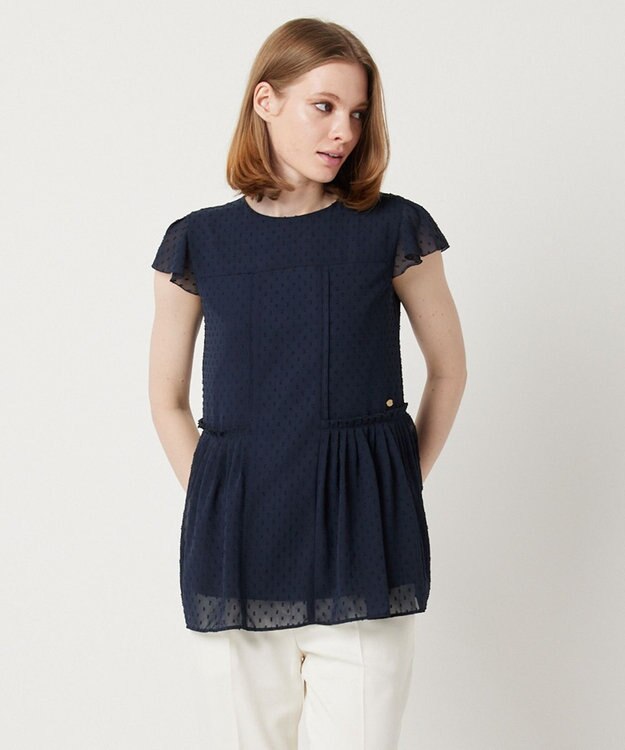 TOCCA 【洗える】SUMMER SHOWER ブラウス ネイビー系