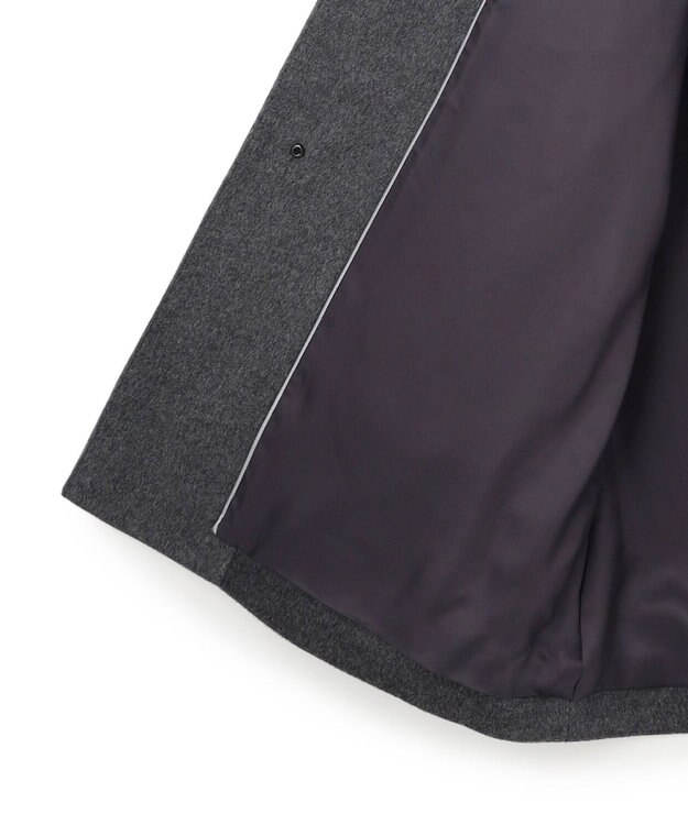 J.PRESS MEN ウールとカシミヤの品格素材【定番】ウールカシミヤビーバー ドレスショートコート_25年モデル ライトグレー系