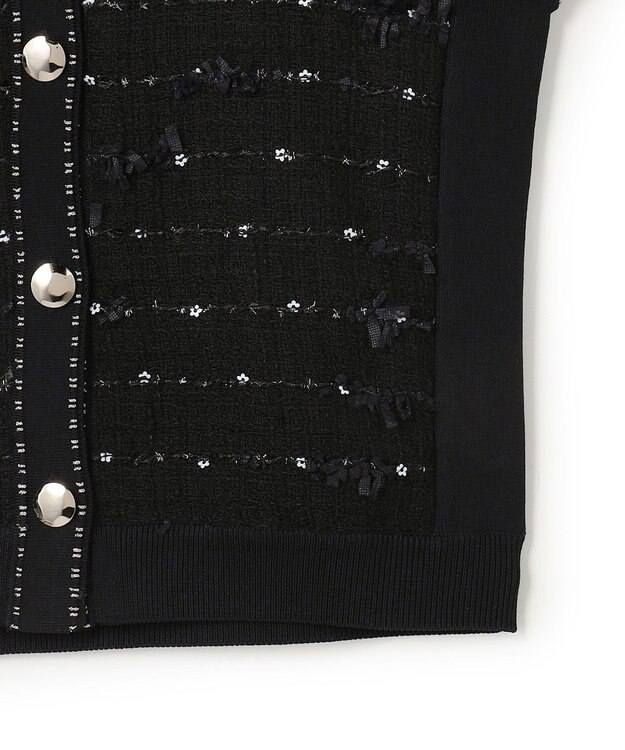 TOCCA 【八木アリサさん着用】FLOWER HIDE AND SEEK ニットジャケット ブラック系