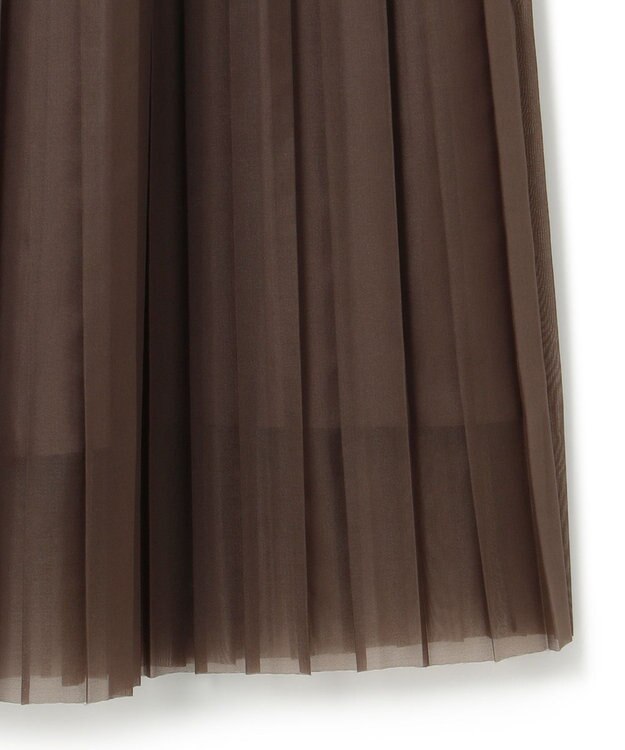 ICB 【洗える】シアープリーツオーガン スカート ソイル系