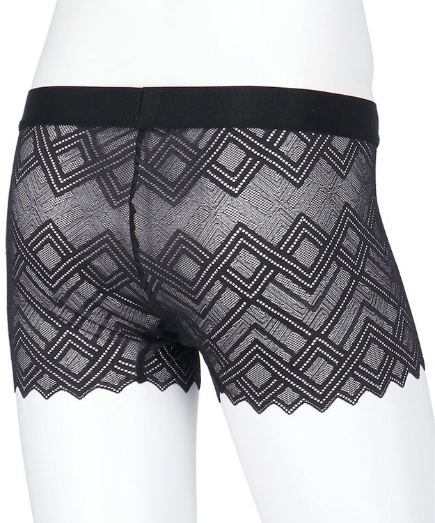 WACOAL MEN WACOAL MEN ボクサーパンツ 【レースボクサー】 フロント快適グラマラス 通気性(本体) 前閉じ 下着 メンズ WT3828 /ワコールメン ブラック