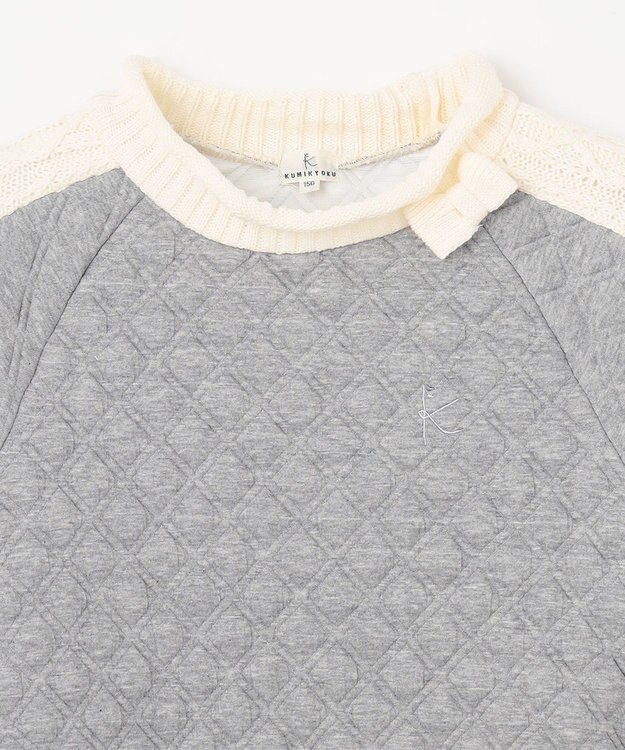 組曲 KIDS 【150-160㎝】ダイヤキルト ワンピース グレー系