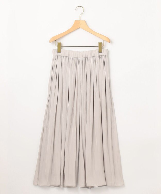 組曲 【新色追加・ウエスト調整可】ギャザーライトデシン パンツ ベージュ系