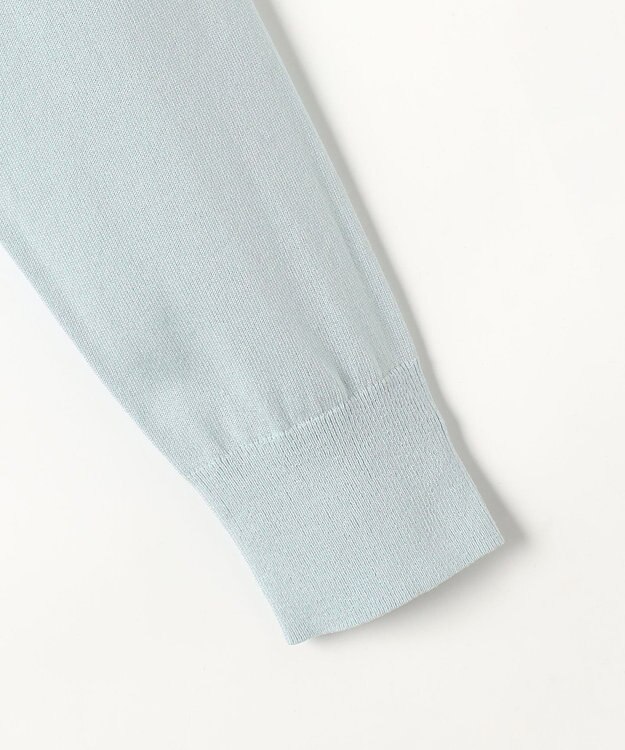 J.PRESS LADIES L HIGH GAUGE BASIC Vネック ニット アクア系