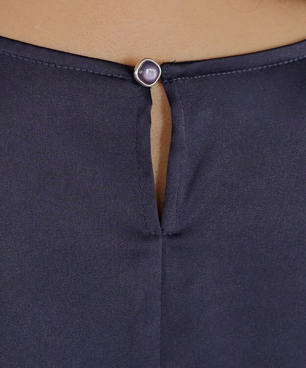 Tiaclasse L 【洗える】ボリュームスリーブブラウス パープルグレー