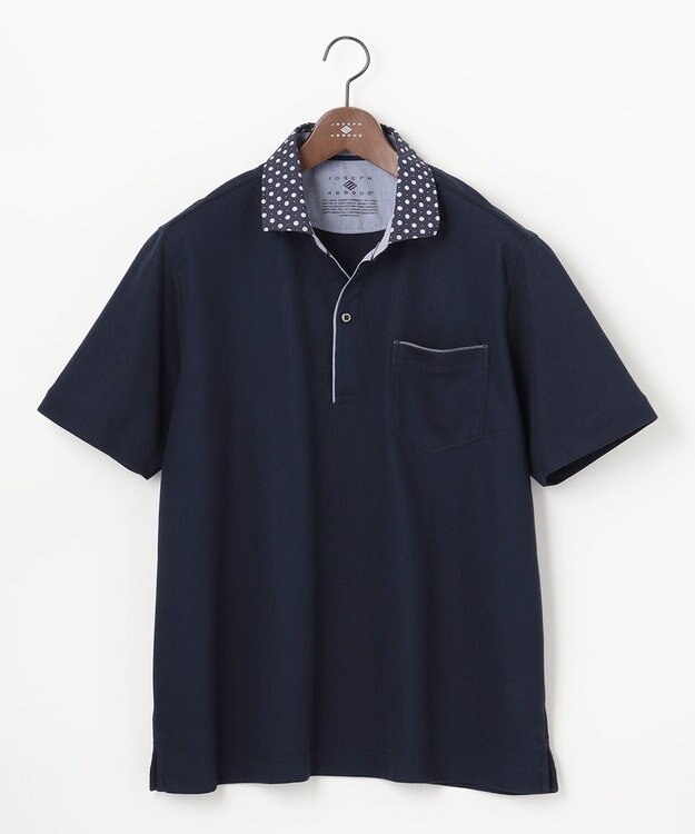 JOSEPH ABBOUD 【キングサイズ・オーガニックコットン】クールダディ ポロシャツ ネイビー系