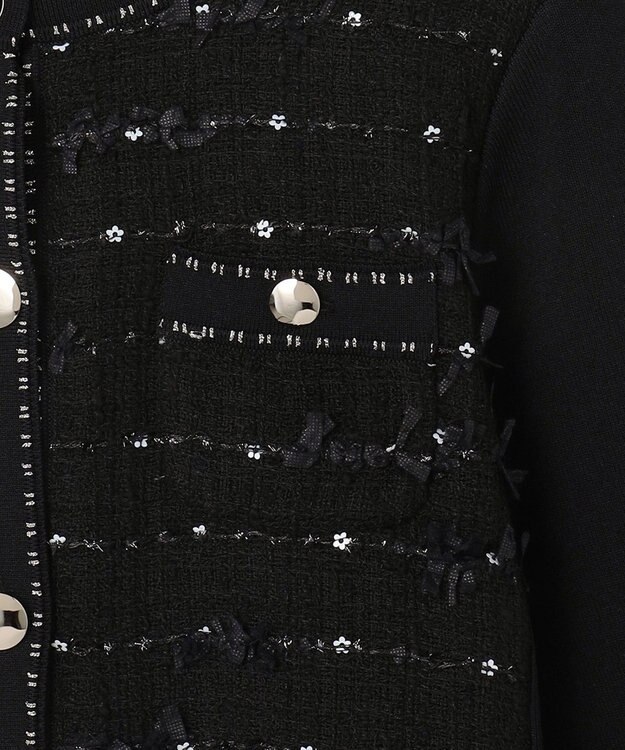 TOCCA 【八木アリサさん着用】FLOWER HIDE AND SEEK ニットジャケット ブラック系