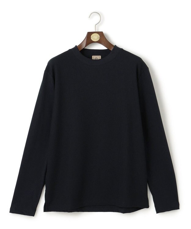 J.PRESS MEN ヴァーティカルケーブル ロングスリーブTシャツ ネイビー系