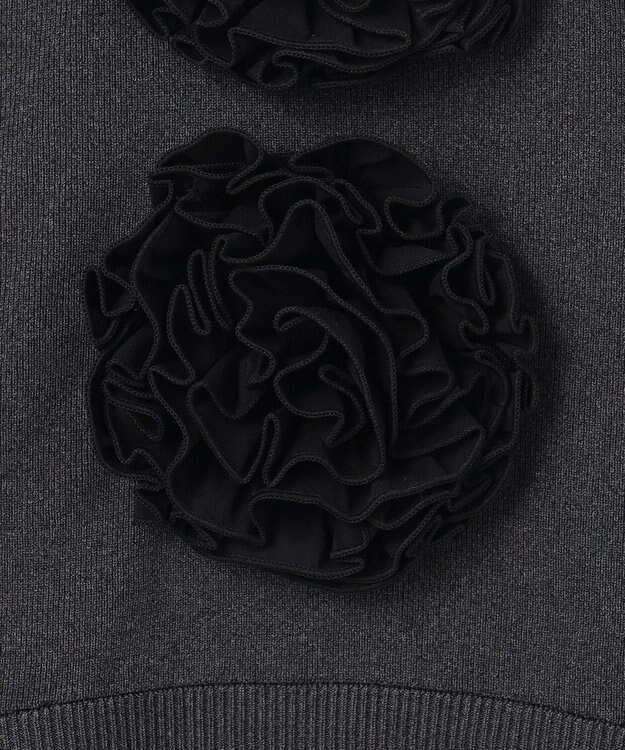 組曲 S 【組曲×setsuko sagittaire】ボンボンフラワー ニット グレー系