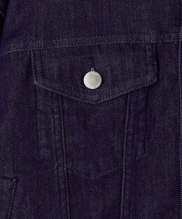 自由区 【洗える】ウスカルデニム襟付き ジャケット インディゴ