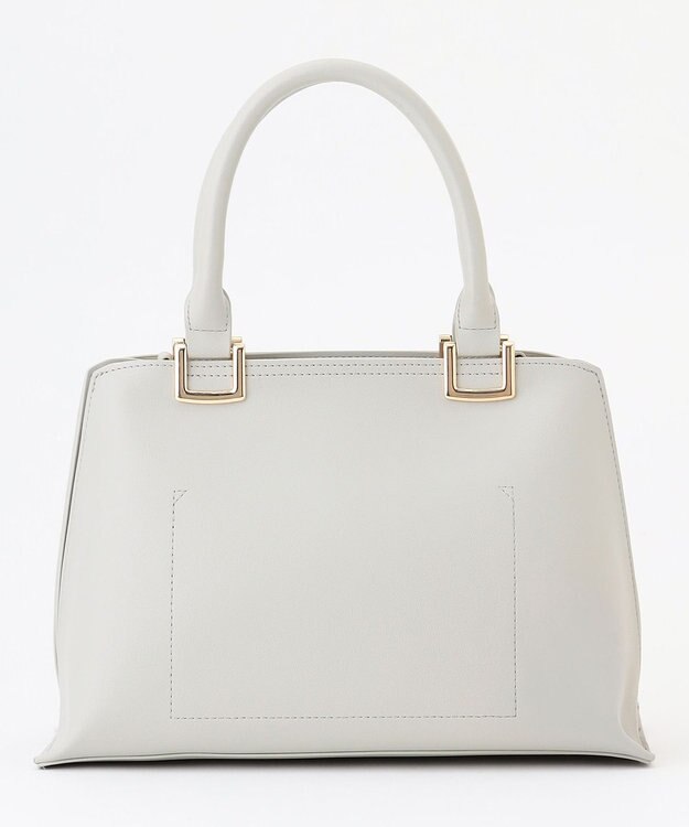 ANY 【2WAY】メタルハンドルバッグ ライトグレー