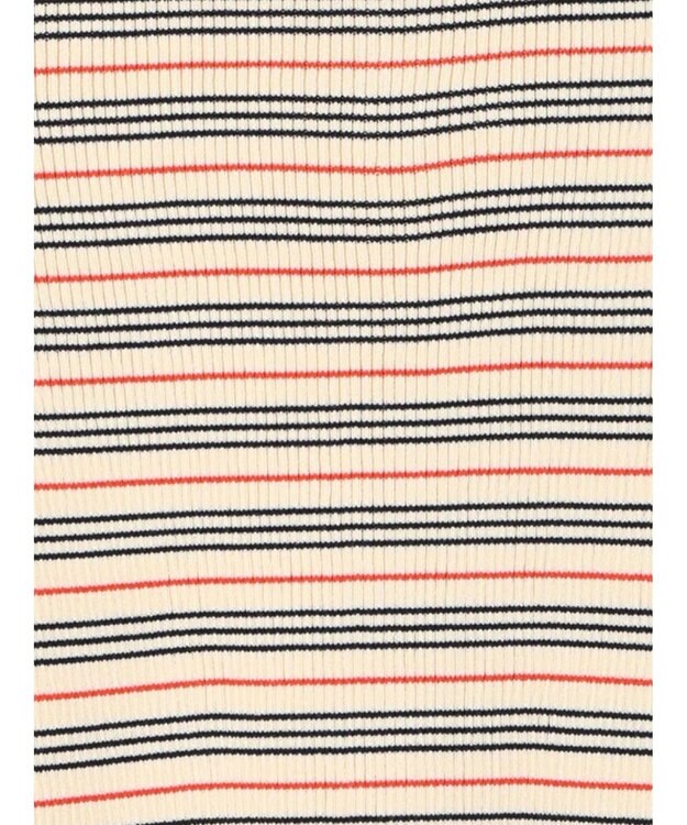 Te chichi パネルパターンアソートリブポロニット ベージュ