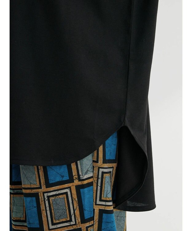 Green Parks 接触冷感バックカシュクールチュニック Black