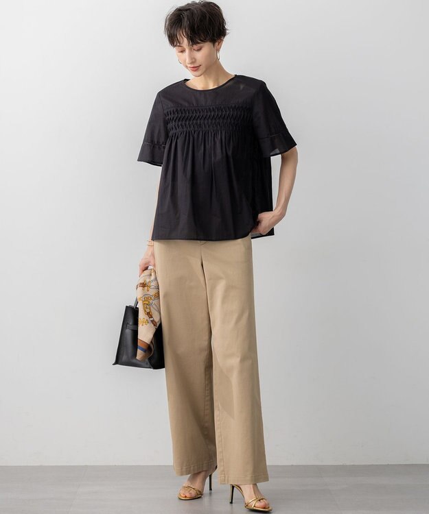 23区 L 【Oggi9月号掲載/洗える】ストレッチギャバ チノ パンツ ベージュ系