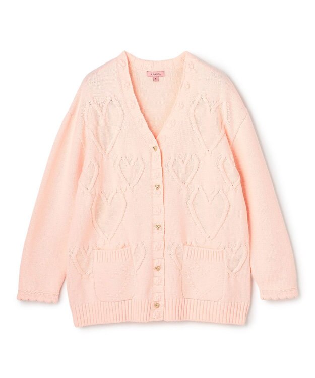 TOCCA 【chayさん着用】HEART HUG KNIT カーディガン ピンク系