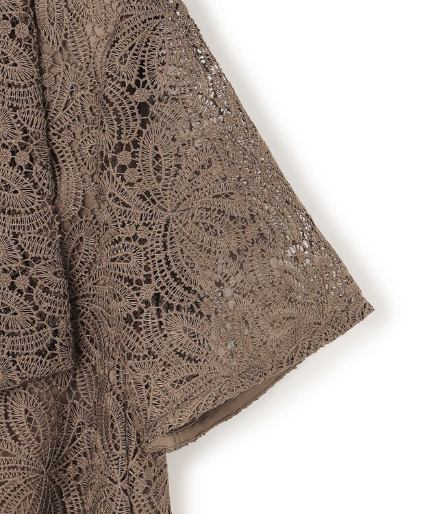 23区 S 【APPLAUDIR】Brocheリボンブーケレース ブラウス ブラウン系