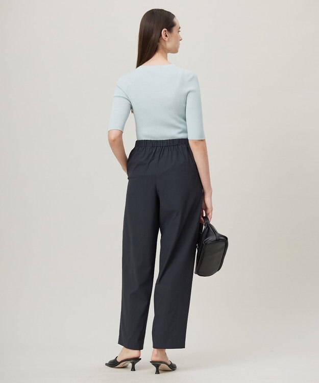 ICB L 【洗える】ハイゲージリブベーシック プルオーバーニット アッシュブルー系