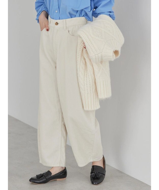 AMERICAN HOLIC コーデュロイコクーンパンツ Ivory