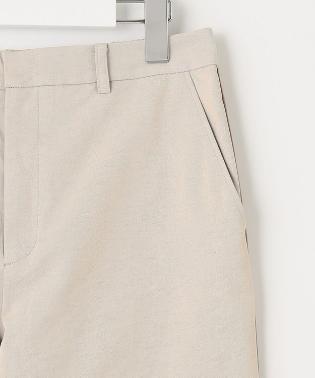 J.PRESS LADIES S 【洗える・吸水速乾・接触冷感】リネンツイル ストレート パンツ アイボリー系