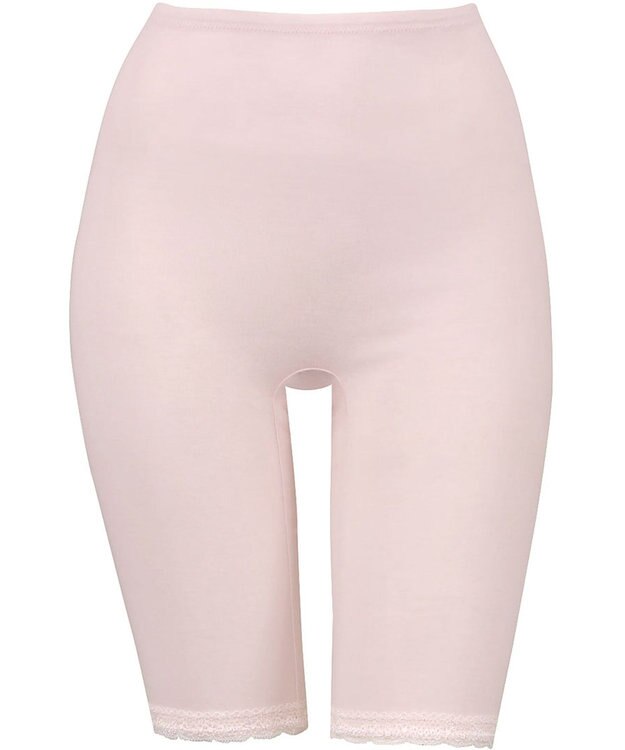 Wing インナーボトム 綿100％(身生地部) 接触冷感 さらっと快適 【綿100% シャリ感タイプ】 ひざ上丈 3Lまで対応 大きいサイズ 春 夏 ER6462 ウイング／ワコール ピンク