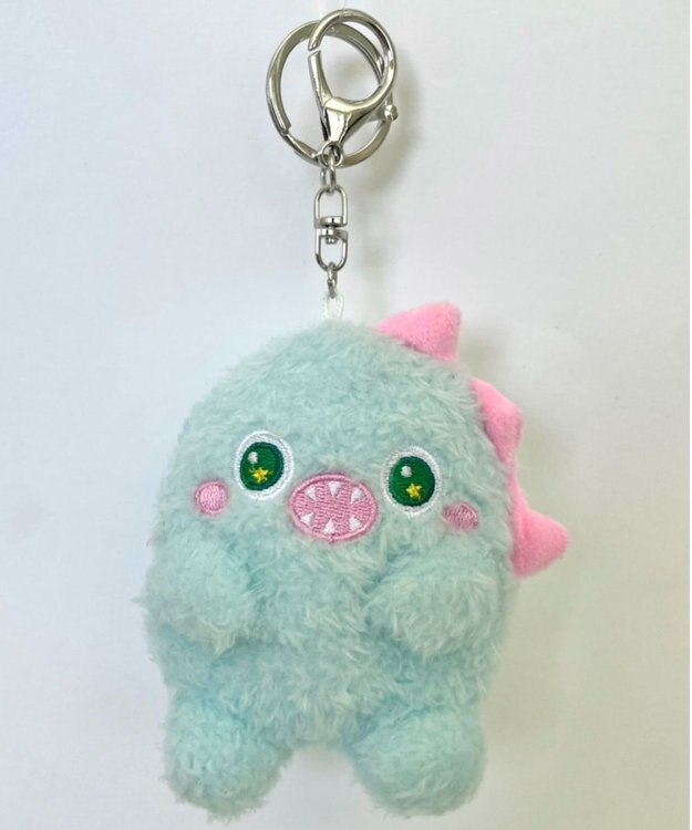 WEGO もこもこモンスターぬいぐるみキーホルダー サックス