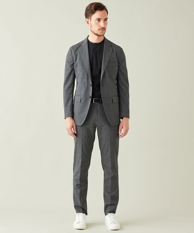 GOTAIRIKU 【AIRY MOVE / セットアップ対応】ウールポリエステルドットエアー セットアップジャケット グレー系8