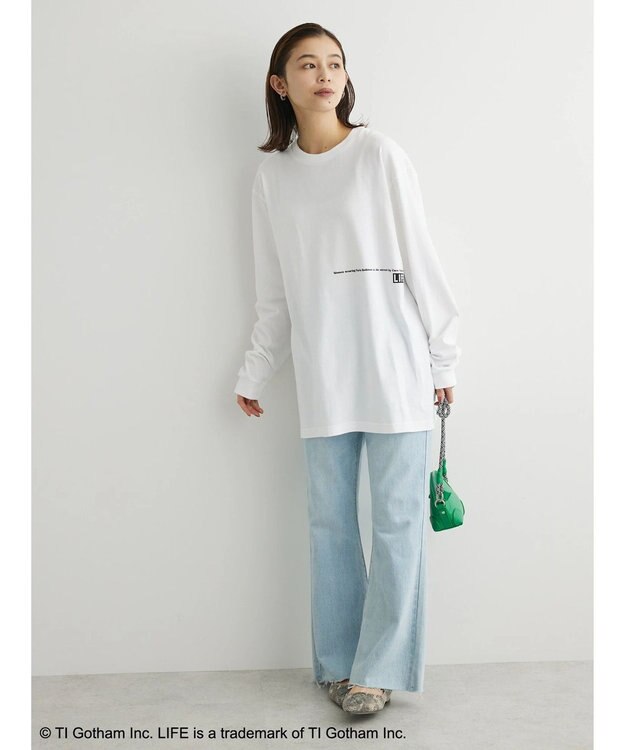 Green Parks ＬＩＦＥ　フォトプリントロングＴシャツ Black