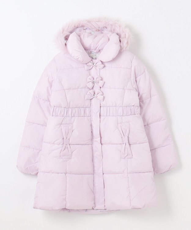 ANY KIDS 【洗濯機OK】中綿Aラインロングコート ラベンダー