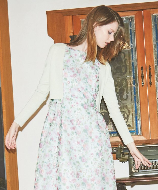 TOCCA 【洗える】SQUARE BOLERO ボレロ ライトグリーン系