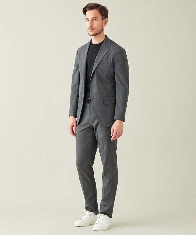 GOTAIRIKU 【AIRY MOVE / セットアップ対応】ウールポリエステルドットエアー セットアップジャケット グレー系8