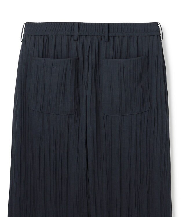 JOSEPH HOMME 【HIGH GRADE LINE】フォグプリーツストレッチ　ドロスト付ワイドストレートパンツ / HARRY CONVERTIBLE ネイビー系
