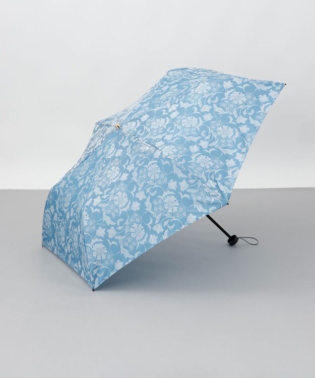 AURORA 【MACKINTOSH LONDON（マッキントッシュ ロンドン）】バイブリーフラワージャガード雨傘（折りたたみ傘） ターコイズ