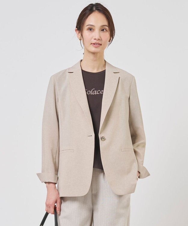 J.PRESS LADIES BREEZE COOL トロ テーラード ジャケット ベージュ系